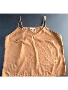 Prologue Women's Satin Brown Tank Top Camisole XXL Adjustable Strap